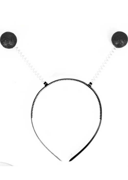 Diadema Antenas Bolas Negra - Complementos de Animales