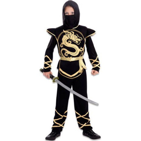 Disfraz De Ninja Oro Infantil - Disfraces Guerreros y Ninjas infantiles