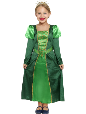 Disfraz De Princesa Verde de Cuento Niña - Disfraces de Ogro Verde Infantiles