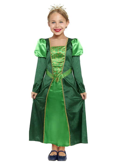 Disfraz De Princesa Verde de Cuento Niña - Disfraces de Ogro Verde Infantiles