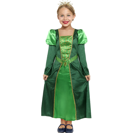 Disfraz De Princesa Verde de Cuento Niña - Disfraces de Ogro Verde Infantiles