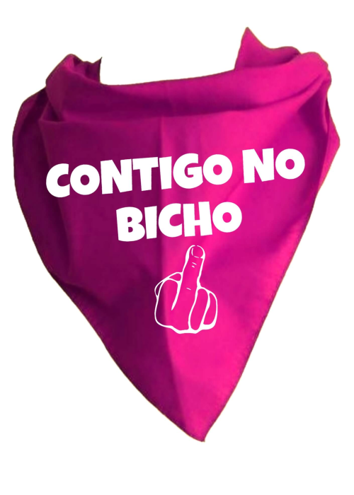 Pañuelo Para Despedidas - Contigo No Bicho - Complementos Despedidas - Pañuelos y Corbatas para Despedidas