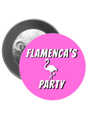 Chapa Despedida De Soltera - Flamenca's Party - Broches y silbatos para Despedidas