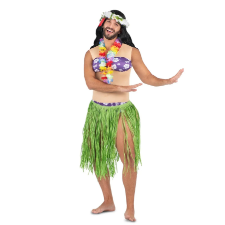 Disfraz De Hawaiana para Hombre - Disfraces Despedida Soltero