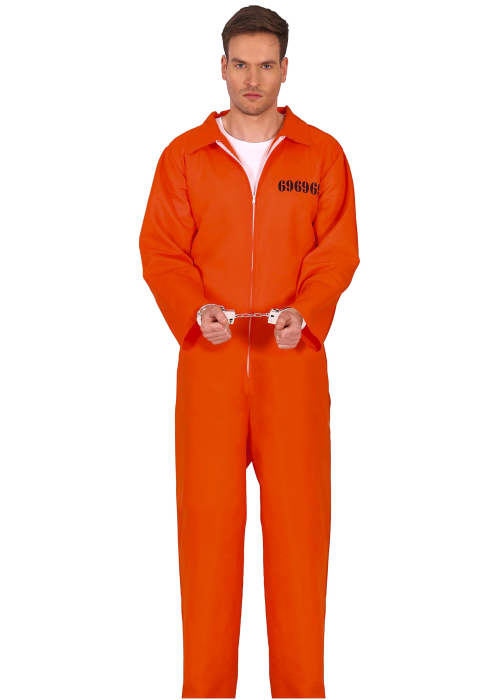Disfraz De Convicto Naranja - Disfraces de Policias y Presos para Hombres