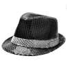 Sombrero Lentejuelas Negro - Complementos Michael Jackson - Gorros y Gafas