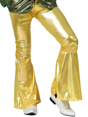 Pantalon Disco Dorado - Años 70-80 (Disco)