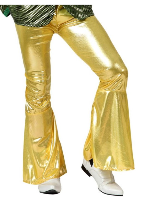 Pantalon Disco Dorado - Años 70-80 (Disco)