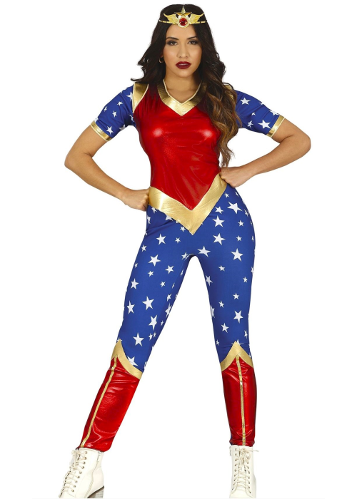 Disfraz De Wonder Heroina Estrellas Buzo - Disfraces de Superheroinas para Mujer