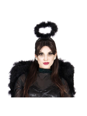 Diadema Aureola de Angel Negro - Complementos Angeles y Demonios