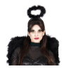Diadema Aureola de Angel Negro - Complementos Angeles y Demonios