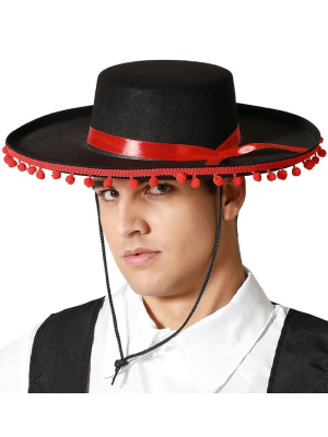 Sombrero Cordobes Con Borlas - Complementos Faralaes y Toreros