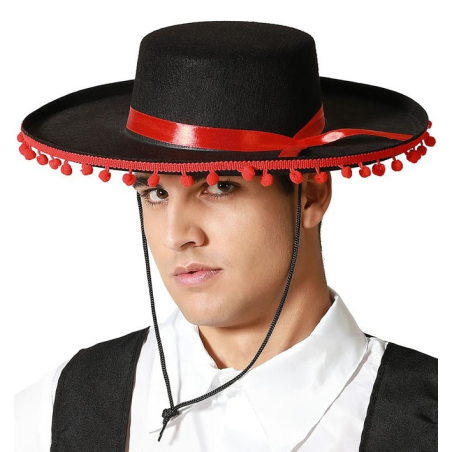 Sombrero Cordobes Con Borlas - Complementos Faralaes y Toreros