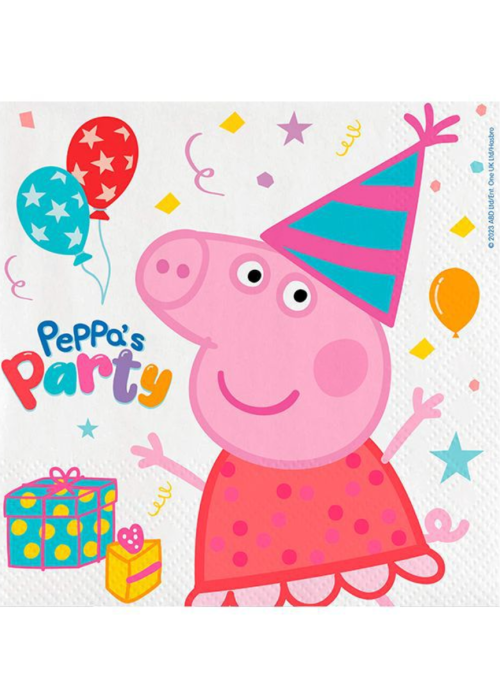 Servilletas Peppa Pig 20 Unid - Fiestas de Cumpleaños de Peppa Pig