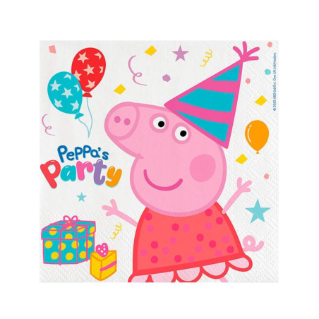 Servilletas Peppa Pig 20 Unid - Fiestas de Cumpleaños de Peppa Pig