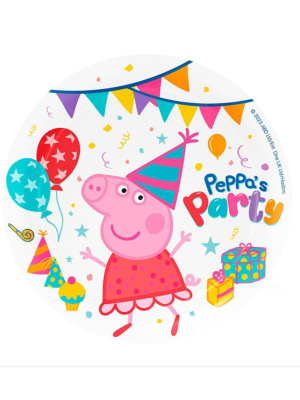 Platos Peppa Pig 23cm 8 Unid - Fiestas de Cumpleaños de Peppa Pig