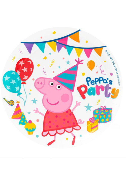 Platos Peppa Pig 23cm 8 Unid - Fiestas de Cumpleaños de Peppa Pig