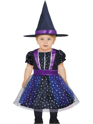 Disfraz De Bruja Morado Estrellas Bebe - Disfraces Halloween Brujas y Hechiceros - Disfraces de Brujas y Hechiceros para Bebes