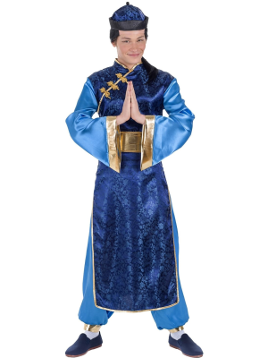 Disfraz de Chino Guerrero Azul - Disfraz de Oriental - Disfraces Orientales para Hombre