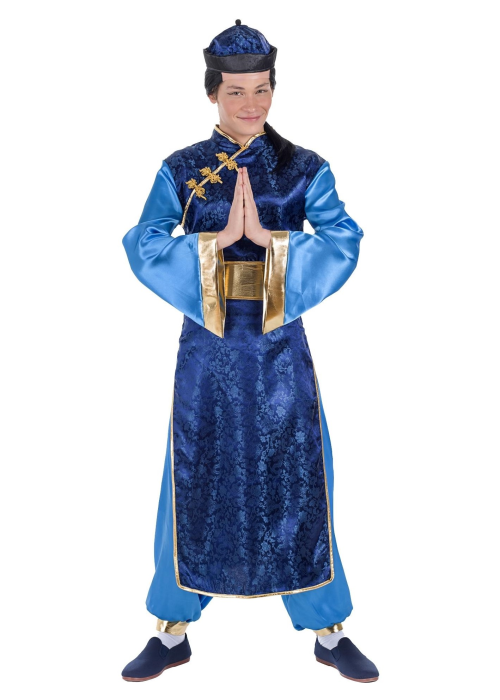 Disfraz de Chino Guerrero Azul - Disfraz de Oriental - Disfraces Orientales para Hombre