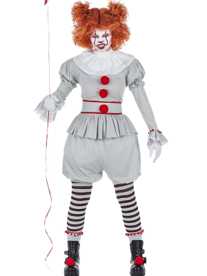 Disfraz De Payasa Asesina IT Mujer - Disfraces de Halloween Pennywise - Disfraces de Payaso Asesino de Cine Adulto
