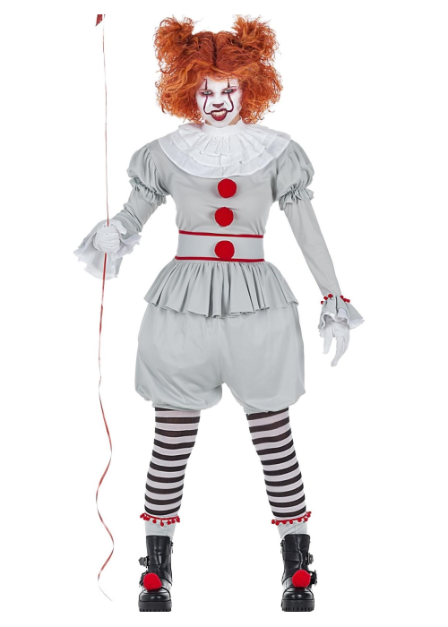Disfraz De Payasa Asesina IT Mujer - Disfraces de Halloween Pennywise - Disfraces de Payaso Asesino de Cine Adulto