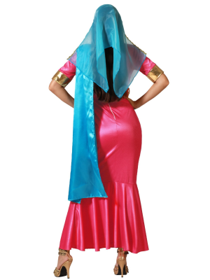 Disfraz De Hindu Rosa y Azul Mujer - Disfraces de Hindu - Disfraces de Paises para Mujer