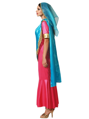 Disfraz De Hindu Rosa y Azul Mujer - Disfraces de Hindu - Disfraces de Paises para Mujer
