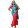 Disfraz De Hindu Rosa y Azul Mujer - Disfraces de Hindu - Disfraces de Paises para Mujer
