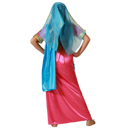 Disfraz De Hindu Rosa y Azul Niña - Disfraces de Hindu - Disfraces de Arabe para Niña