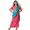 Disfraz De Hindu Rosa y Azul Niña - Disfraces de Hindu - Disfraces de Arabe para Niña