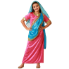 Disfraz De Hindu Rosa y Azul Niña - Disfraces de Hindu - Disfraces de Arabe para Niña