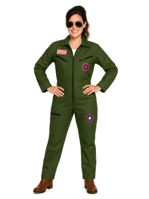 Disfraz De Piloto Aviador mujer - Disfraces de Militares