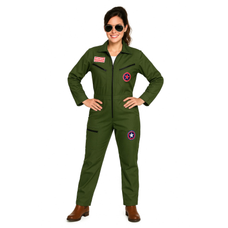 Disfraz De Piloto Aviador mujer - Disfraces de Militares