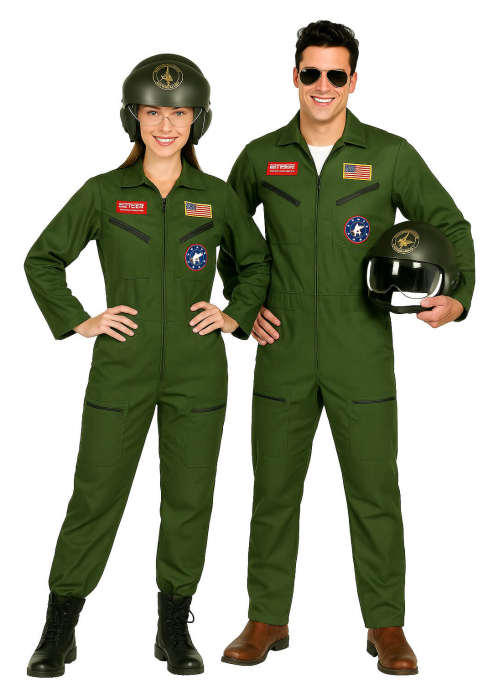 Disfraz De Piloto Aviador Hombre y mujer - Disfraces en pareja de Militares