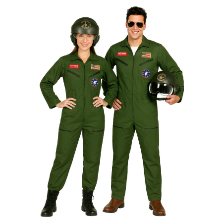 Disfraz De Piloto Aviador Hombre y mujer - Disfraces en pareja de Militares