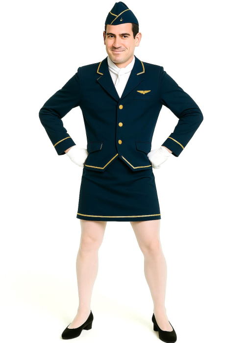 Disfraz de Azafata para Hombre - Disfraces Despedidas de Soltero