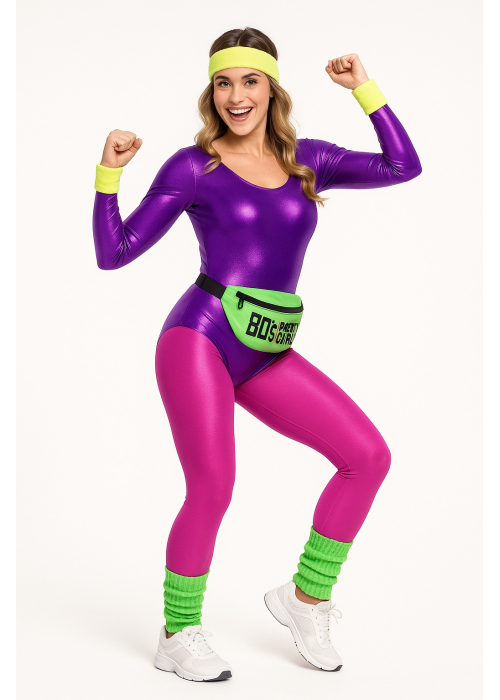 Disfraz De Gimnasta Aerobic Morado Mujer- Disfraces Despedidas De Soltera - Disfraces despedida Soltera - Los mas vendidos