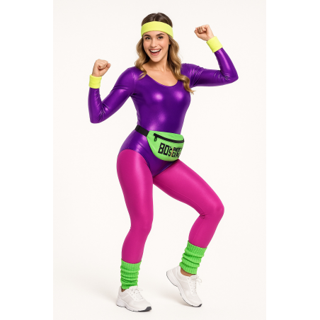 Disfraz De Gimnasta Aerobic Morado Mujer- Disfraces Despedidas De Soltera - Disfraces despedida Soltera - Los mas vendidos