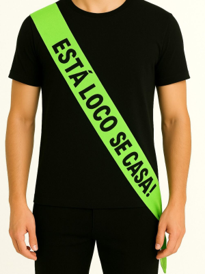 Banda para Despedida de Soltero Divertida “¡Está Loco, Se Casa!” | Complementos Originales