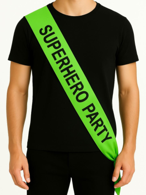 Banda Superheroe Party (verde E Preto)