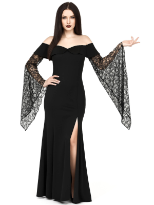 Disfraz de Morticia Familia Adams Mujer - Disfraces de Miercoles Adulto