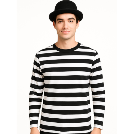 còpia de Camisa De Ratlles Negres I Blanques
