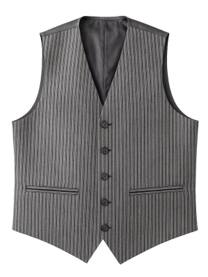 Chaleco Rayas Gris Fiestas Adulto - Trajes Regionales Vascos