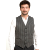 Chaleco Rayas Gris Fiestas Adulto - Trajes Regionales Vascos