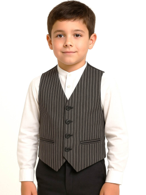 Chaleco tradicional Rayas gris niño aldeano- Trajes Regionales Vascos