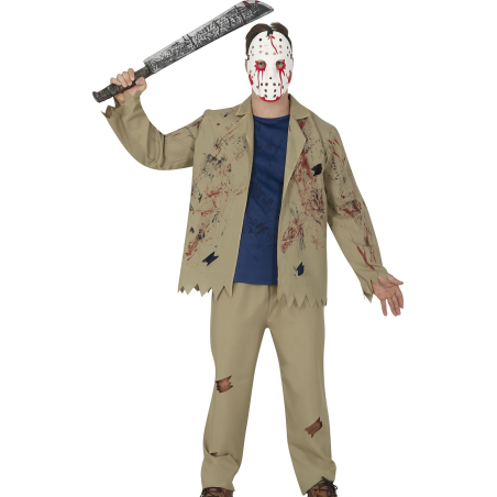 Disfraz de Jason Marron Hombre - Disfraces de Halloween - Disfraces de Asesino Hockey para Hombre