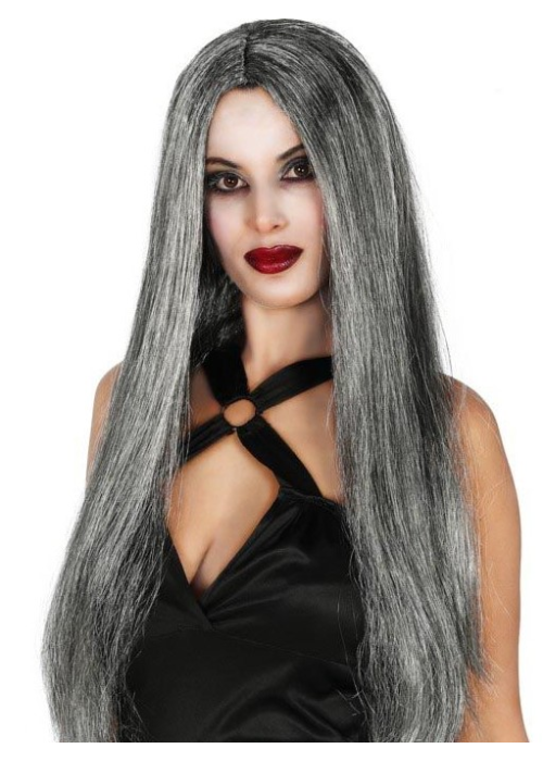 Peluca Melena Gris Vampiro