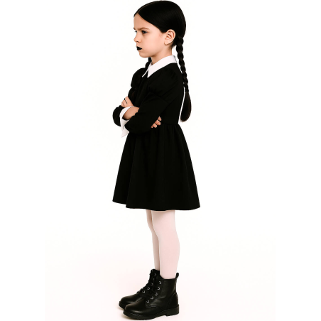 Disfraz de Miercoles Niña - Disfraces Merlina Familia Addams