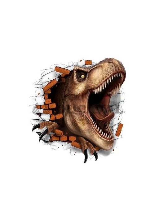 Poster Adhesivo Rex Ladrillos 70x80cm - Cuadros, Siluetas y Posters